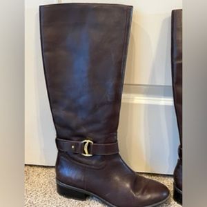 Ralph Lauren Micah dark brn riding boots  Size 8 B